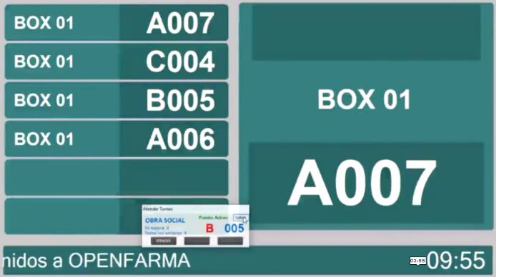 Pantalla de cola digital