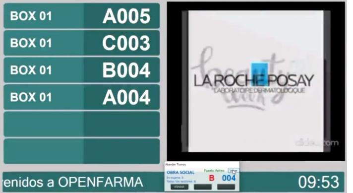 Sistema de turnos en funcionamiento