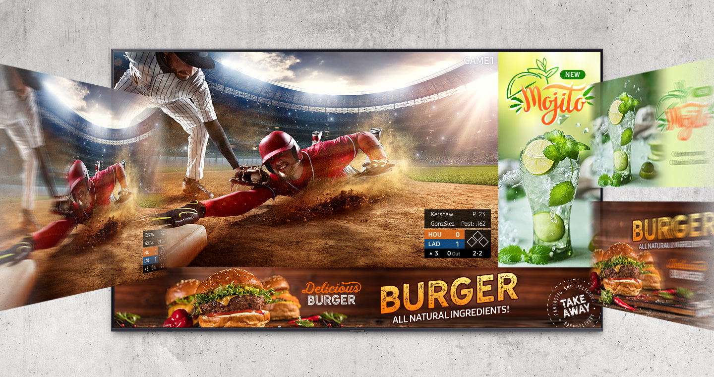 Samsung Business TV pantalla compartida