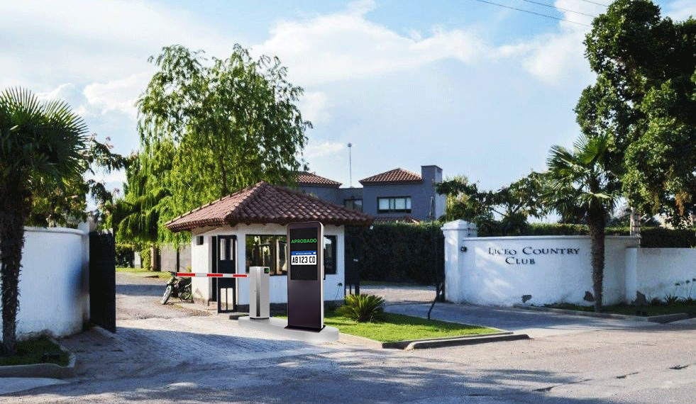 Tótem con LPR en funcionamiento